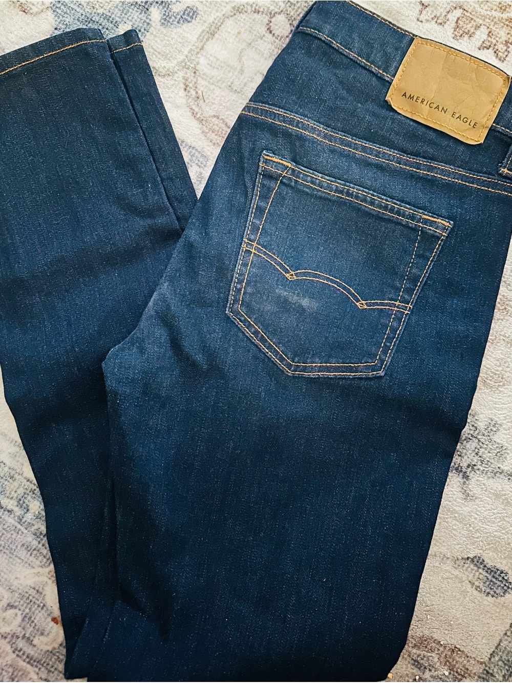 American Eagle Outfitters Men’s Dark Blue Straight Jeans
